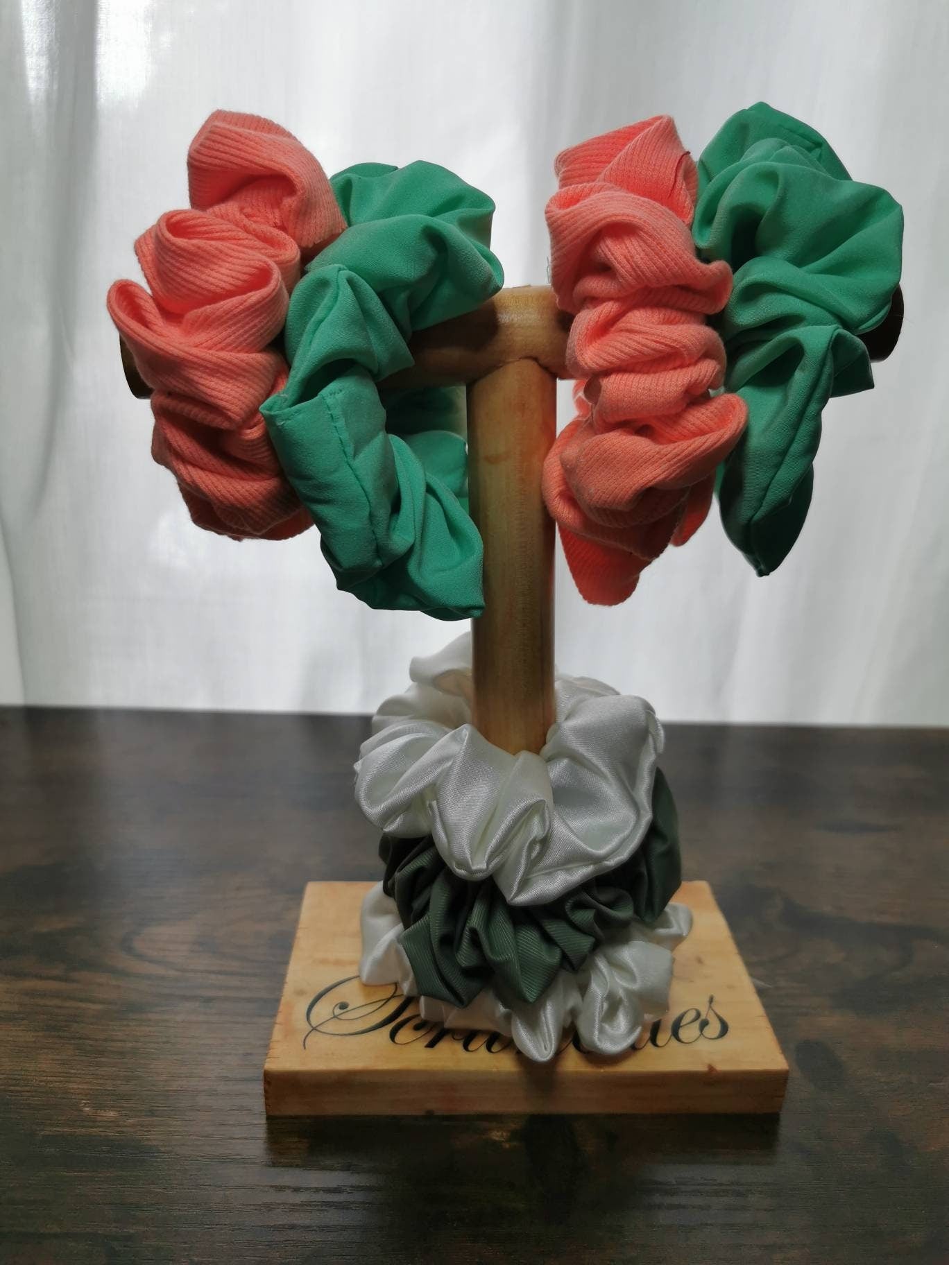 Handmade Wooden Scrunchie Holder