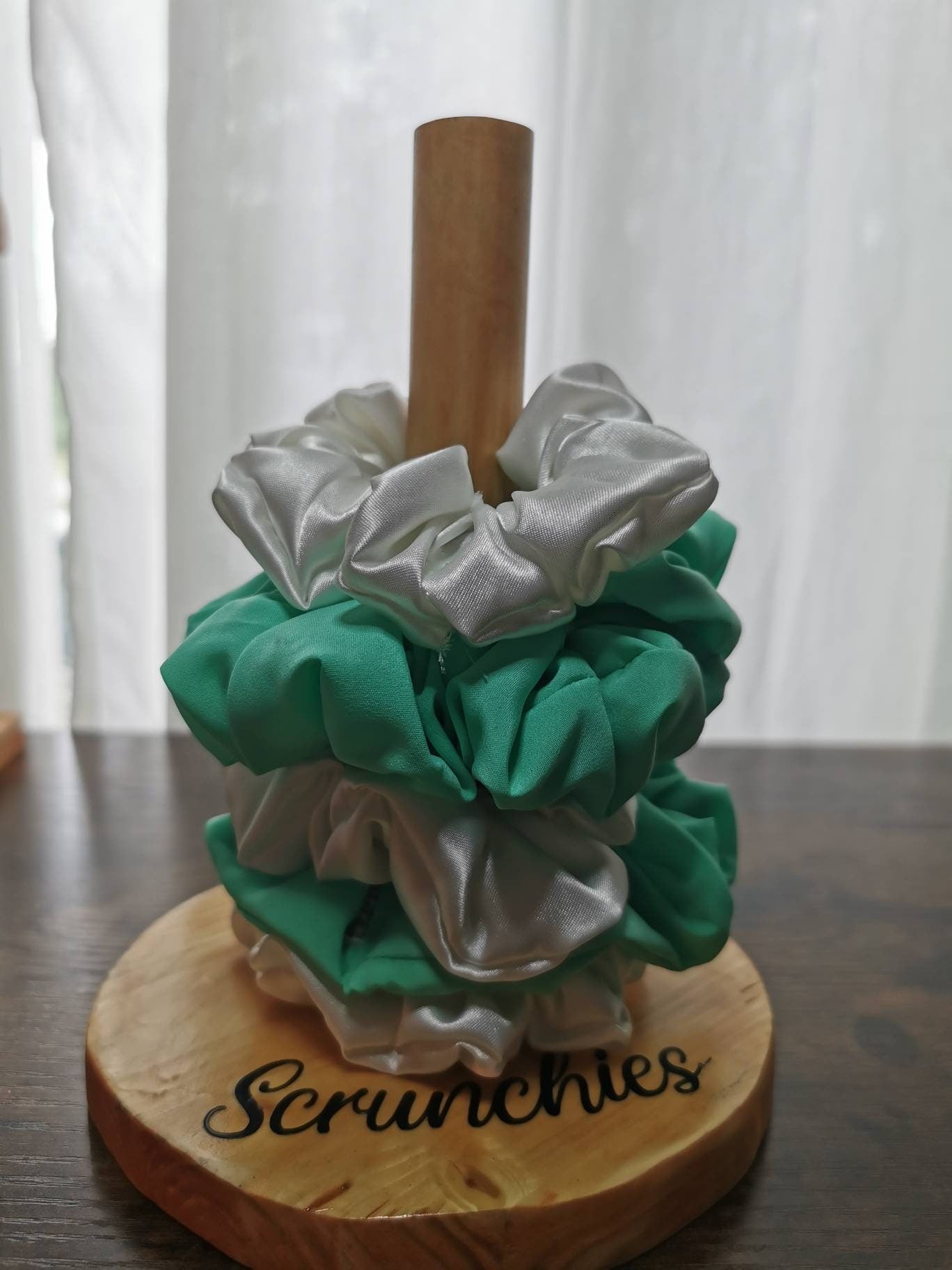 Handmade Wooden Scrunchie Holder